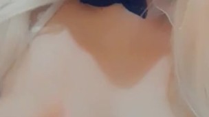 touching me .. I want milk. slutty maid wants cock.