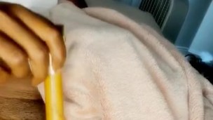 Making my pussy cream with a makeup brush 