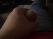 Jerking off in a rubber 
