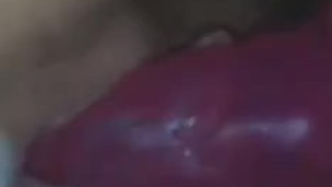creamy pussy riding dildo masturbating