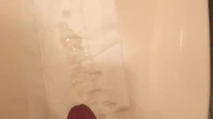 Japanese masturbating with cum