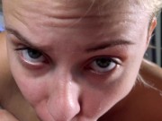 Petite Blonde Sucks Big Dick - Swallows Huge Throat Pie and Hot Couple Sex - Jamie Stone 13/16