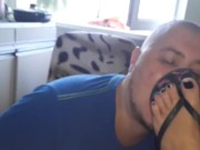 Licking dirty flip flops 11/16