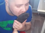 Licking dirty flip flops 2/16