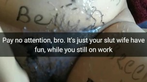 Your wife have some fun in your bed, while you stay late at work trying make more money for her