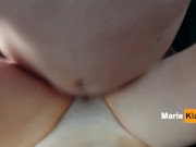 Amateur couple have public sex in the car, real orgasm and huge cumshot on pussy 7/16