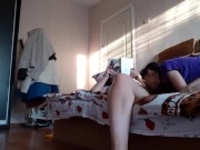 When my stepsister was reading a book, I would lick her pussy 3/16