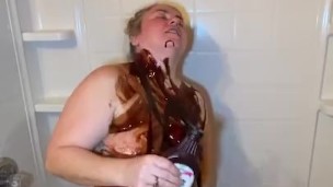 Chocolate syrup play
