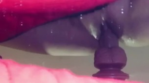 Beautiful teen fucks in front of the mirror