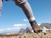 Sweaty Pussy Pissing At the Summit 7/16