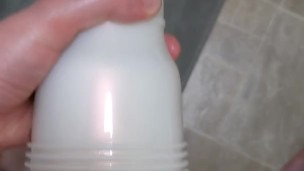 Playing with my Fleshlight in the Bathroom