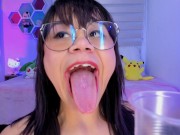 Lila Jordan drools in a glass 16/16