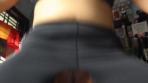 Working Out In My Crotchless Yoga Pant 