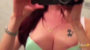 Self Shot Mariana Cordoba strips her lingerie