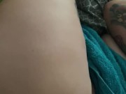 Pregnant cheating slut just out of the shower taking cock 9/16