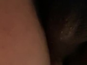 Black Dildo up the ass