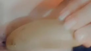 Masturbating Teen Plays With Fruit .. Wants To Fuck