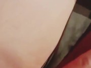 Naughty blonde gets choked, spanked & creampied  16/16