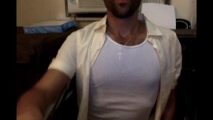 Almost Caught Stripping and Jerking Off at the Office