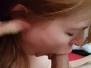 MILF USED VIBRATOR AND ORGASMS WHILE SUCKING COCK AND SWALLOWING CUM 1/16