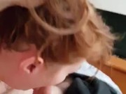 MILF USED VIBRATOR AND ORGASMS WHILE SUCKING COCK AND SWALLOWING CUM 13/16