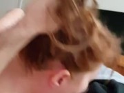 MILF USED VIBRATOR AND ORGASMS WHILE SUCKING COCK AND SWALLOWING CUM 14/16