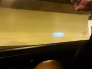 Hot Latina Flashing her Pussy and Tits on a Public HIGHWAY Taking Her PANTIES OFF in the CAR 14/16