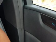 Hot Latina Flashing her Pussy and Tits on a Public HIGHWAY Taking Her PANTIES OFF in the CAR 16/16