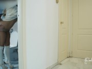 Hotel. Delivery guy fucks me while bf watches. Two creampies: Cuckold fantasy scene FMM 2/16