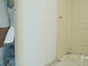 Hotel. Delivery guy fucks me while bf watches. Two creampies: Cuckold fantasy scene FMM 4/16