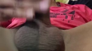 Hand job in bedroom