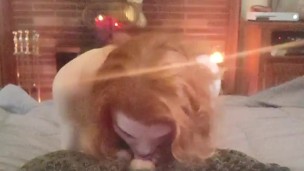 Horny Redhead Goth deepthroats dildo and fucks ass and films it for you TRAILER - TheGoddessOfLust