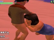 I run and fuck fatties near the sea | cartoon porn games, video game sex