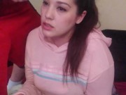 Gamer girl wife ignores dick and keeps playing Call of Duty after getting a big facial 10/16