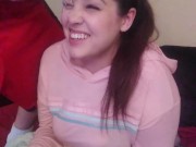 Gamer girl wife ignores dick and keeps playing Call of Duty after getting a big facial 11/16