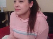 Gamer girl wife ignores dick and keeps playing Call of Duty after getting a big facial 13/16