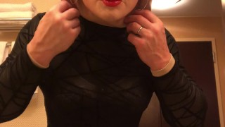 Krystal Unmasks! (female mask, trans, crossdressing, transformation, unmasking)