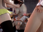 Pokemon - Futa threesome - Sonia x Rosa x Bea (3D Porn) 8/16