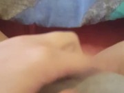 Saras Adventures - Pussy playing with full bladder makes her pee in the bed 6/16