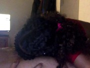 cute light skin girl swallows cum while gagging on dick 13/16