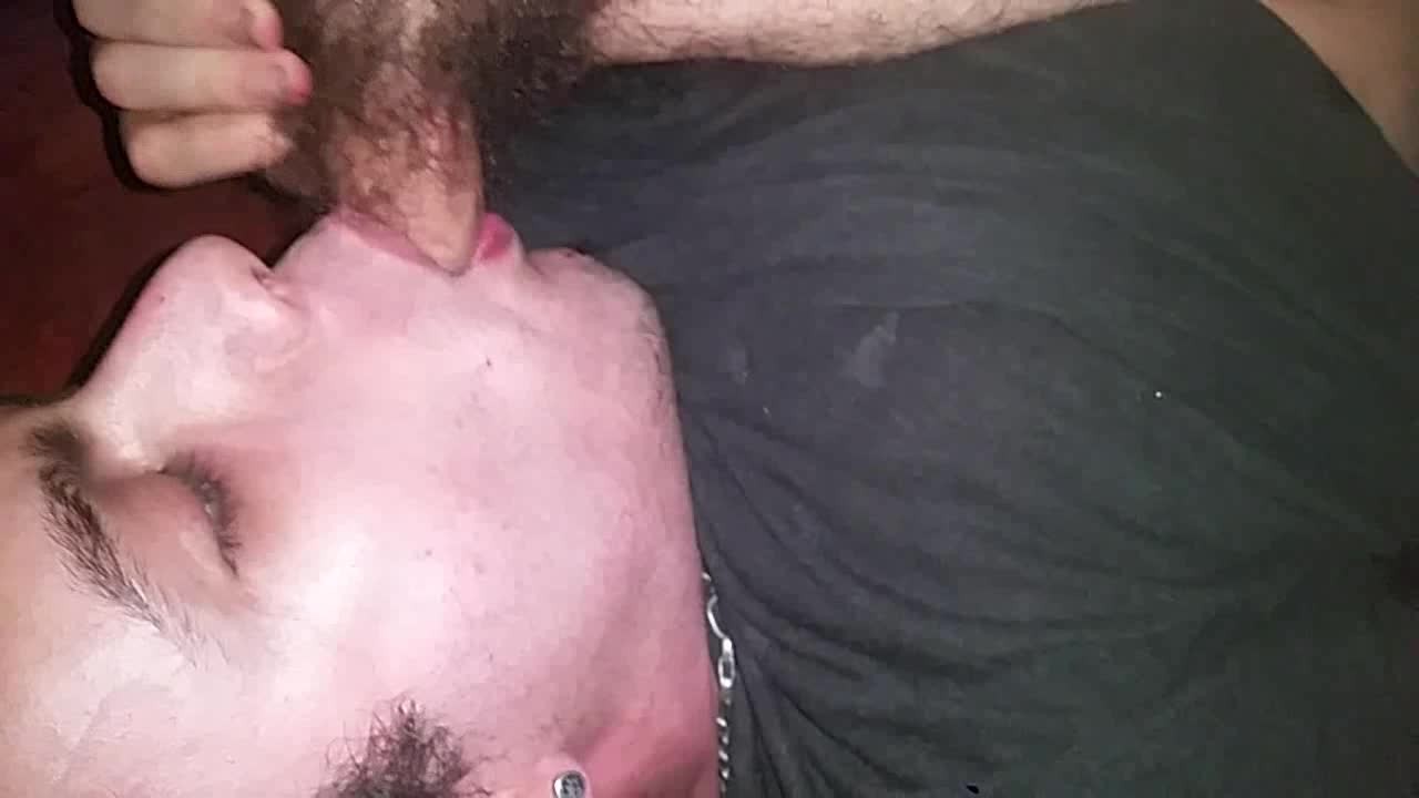 Self suck cock and balls with slow mo facial cumshot big load