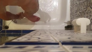  Can't resist touching my cock, when I'm under shower