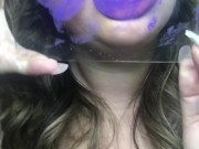 Purple Glass Kissing