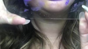 Purple Glass Kissing