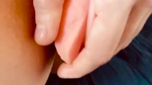 Horny nurse with perfect body plays with dildo