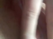 Fully nude and tasting my cum, was very wet, tastes good.