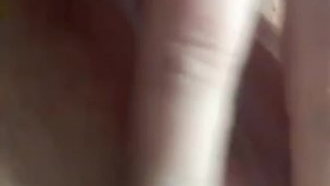 Fully nude and tasting my cum, was very wet, tastes good.