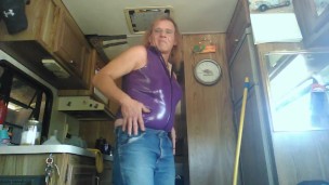 Joanne sweeping, cleaning, dancing and cummimg for you