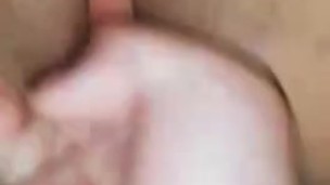 Babe fucks my shaved pussy till I cum hard on her whole hand