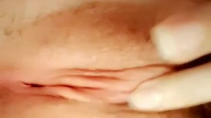 Playing with my tight little pussy 